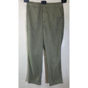 J Crew Womens Size 12‎ Green Zip-Up Seaside Tencel Pant AJ454